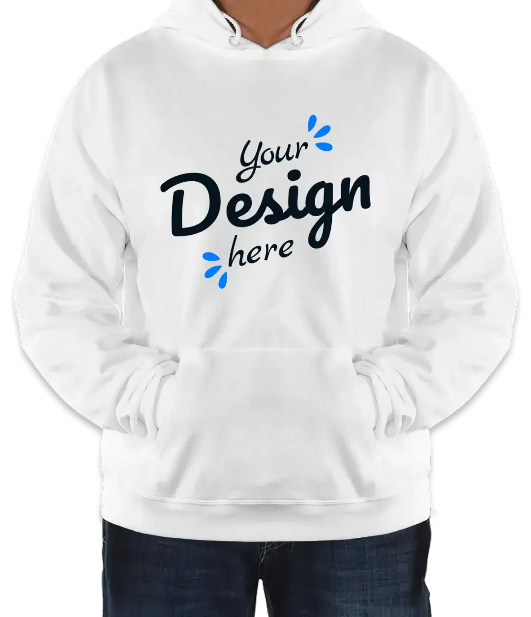 Adult Unisex Pullover Hoodie White.webp